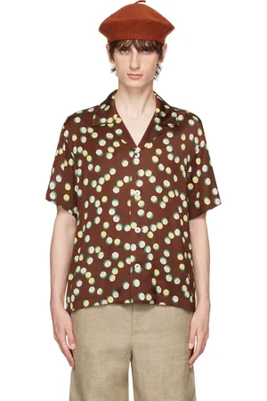 BODE Brown Bubble Dot Shirt