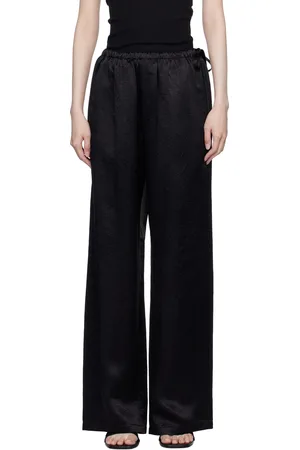 Filippa K Black Casual Crinkle Trousers