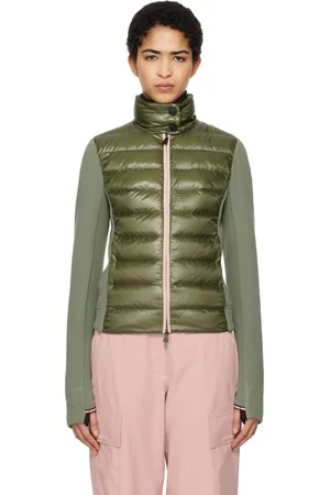 Moncler Green Padded Zip-Up Down Jacket