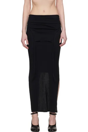 ECKHAUS LATTA Black Flip Midi Skirt