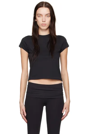 SKIMS Black Relaxed Tees Shrunken T-shirt