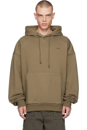 JUUN.J Brown Embroidered Hoodie