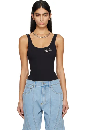 MUGLER Black Signature Bodysuit