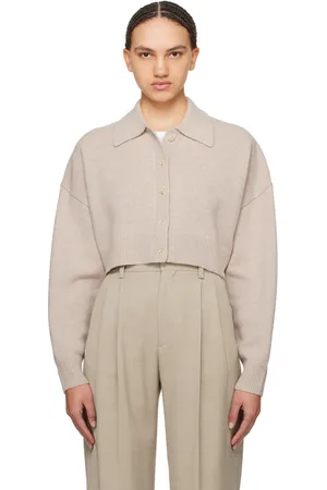 Filippa K Taupe Cropped Cardigan