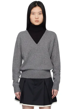 SANDY LIANG Gray & Black Bamboo Turtleneck