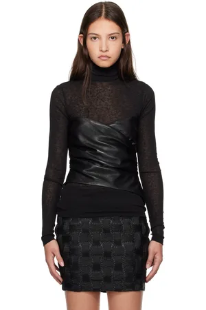 Nanushka Kynlee Vegan Leather Turtleneck