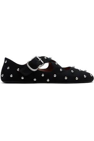 Alaïa Black Criss Cross Ballerina Flats