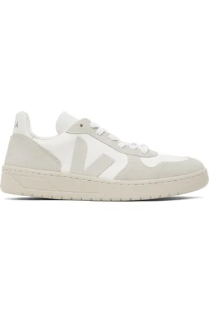 Veja Beige & White V-10 B-Mesh Sneakers