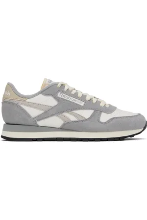 Reebok Gray & Off-White Classic Leather Sneakers