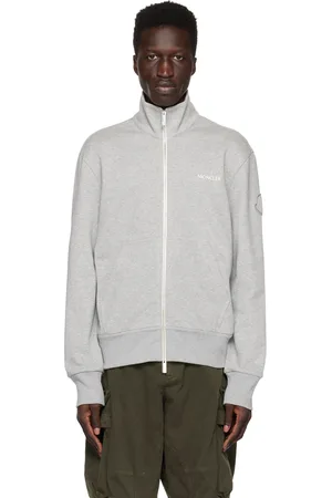 Moncler Gray Zip-Up Sweater