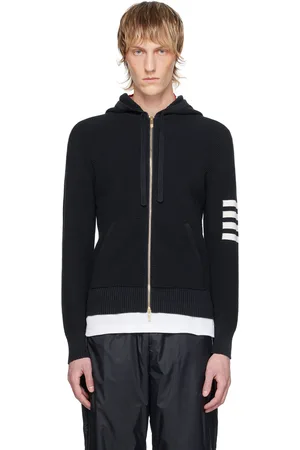 Thom Browne Navy 4-Bar Hoodie