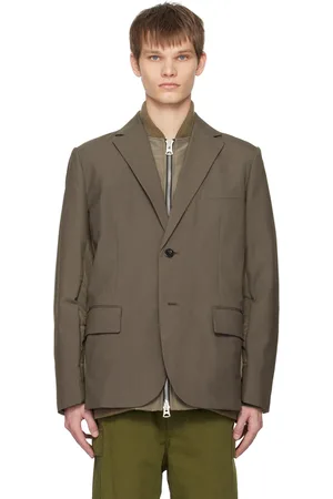 SACAI Taupe Paneled Blazer