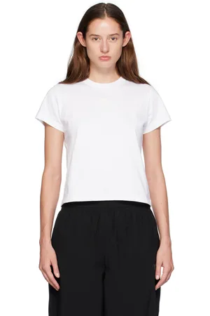 Alexander Wang White Puff Logo Shrunken T-shirt