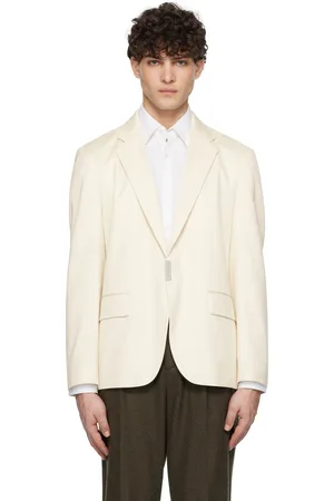 HUGO BOSS Off-White Slim-Fit Blazer