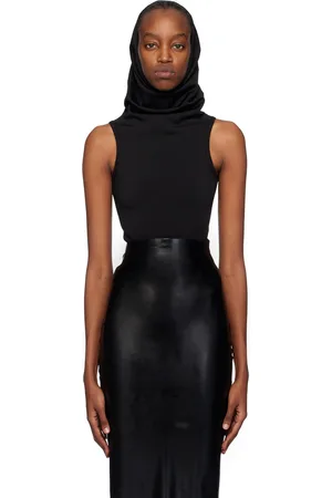 Alaïa Black Hooded Bodysuit