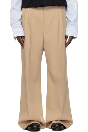 EgonLab Beige Pleated Trousers