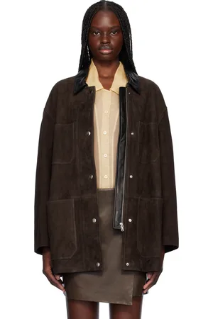Nour Hammour Brown Bam Suede Jacket