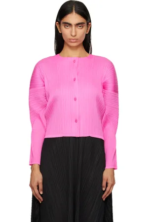 PLEATS PLEASE ISSEY MIYAKE Pink Monthly Colors October Cardigan