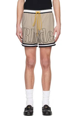 Rhude Beige Striped Swim Shorts