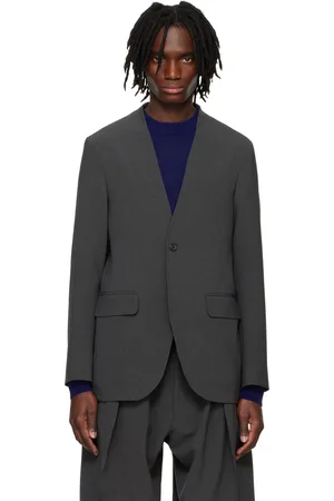 RAINMAKER KYOTO Gray Double Cloth No Collar Blazer