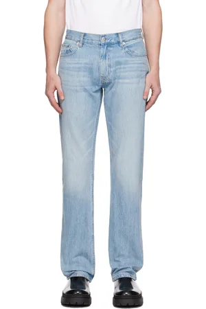 Helmut Lang Blue Low-Rise Straight Jeans