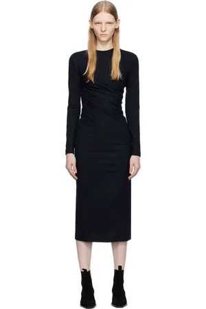 Totême Navy Twisted Midi Dress
