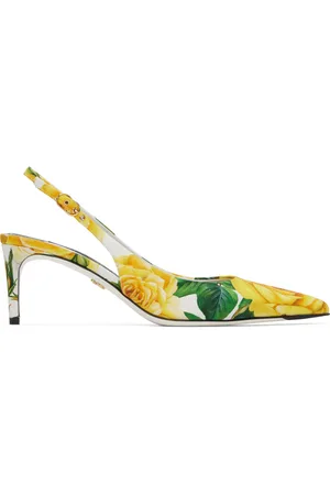 Dolce & Gabbana Yellow Slingback Heels