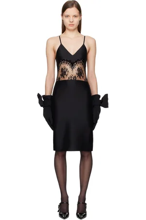 Shushu/Tong Black Paneled Midi Dress