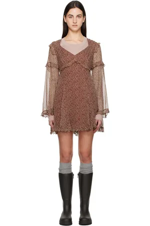 Max Mara Burgundy Cardato Minidress