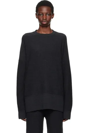 Lauren Manoogian Black Oversize Crewneck Sweater