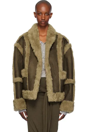 OPEN YY Paneled Faux-Shearling Jacket