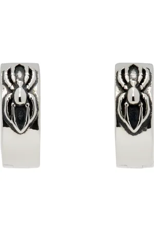 Stolen Girlfriends Club Silver Spider Huggie Earrings