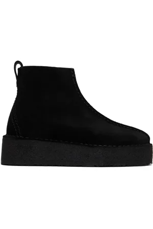 Clarks Black Trek Wedge Boots