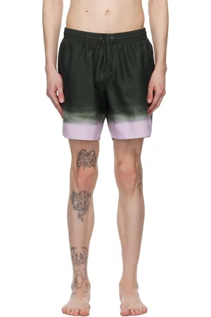 DRIES VAN NOTEN Green Printed Swim Shorts