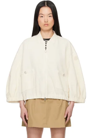 Moncler Off-White Zip Up Jacket