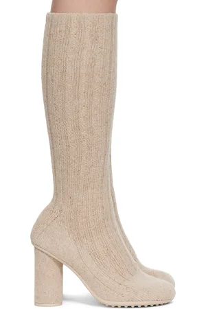 Bottega Veneta Beige Atomic Boots