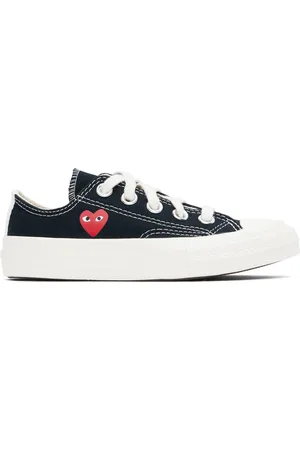 Comme des Garçons Kids Black Converse Edition Chuck 70 OG Single Heart Low Top Sneakers