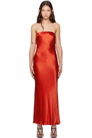 Bec & Bridge Red Moon Dance Strapless Maxi Dress
