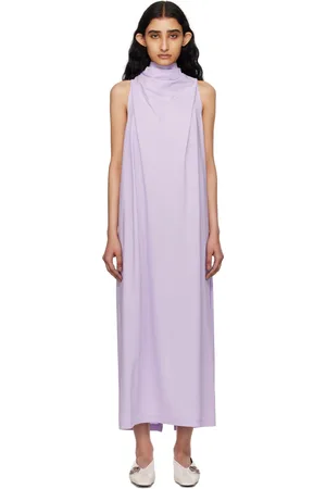Issey Miyake Purple Knot Midi Dress