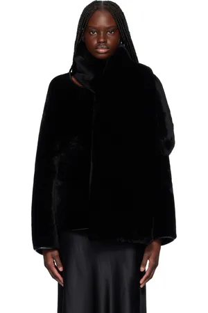 Nour Hammour Black Lyra Versatile Shearling Jacket
