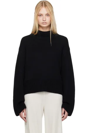 Lisa Yang Black Fleur Turtleneck