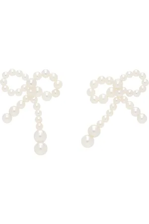 SOPHIE BILLE BRAHE White Rosette de Perles Earrings