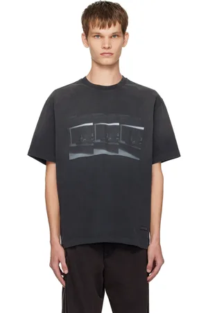 Solid Gray Repetition Graphic T-shirt