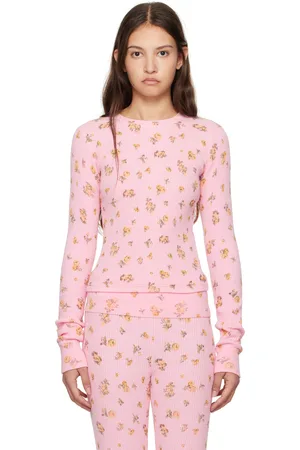 DANIELLE GUIZIO Pink Long Sleeve Thermal T-shirt