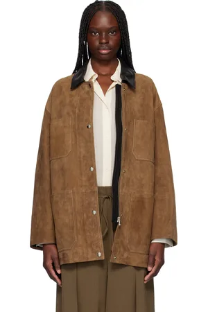 Nour Hammour Brown Bam Suede Jacket