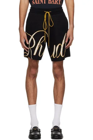 Rhude Black Script Shorts