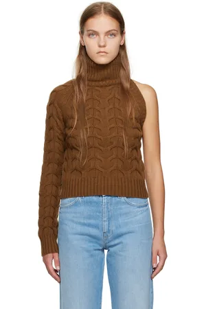 Max Mara Brown Single-Shoulder Sweater