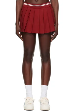 AMIRI Red MA Quad Pleated Miniskirt