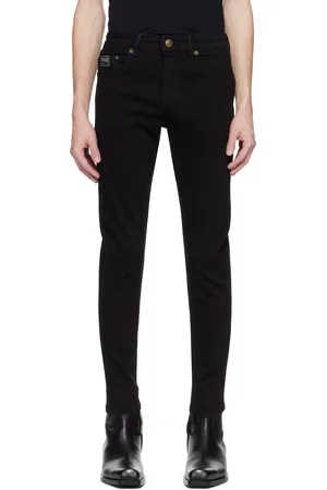 VERSACE Black Piece Number Slim Jeans