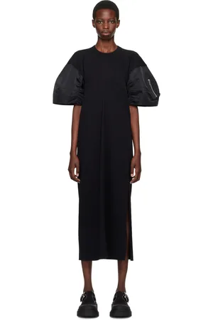SACAI Black T-Shirt Midi Dress